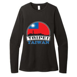 Taiwan Flag Taiwanese Taipei City Funny Cute Gift Womens CVC Long Sleeve Shirt