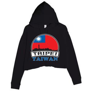 Taiwan Flag Taiwanese Taipei City Funny Cute Gift Crop Fleece Hoodie