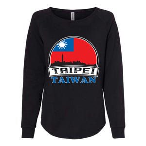 Taiwan Flag Taiwanese Taipei City Funny Cute Gift Womens California Wash Sweatshirt