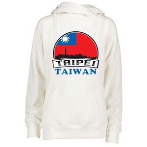 Taiwan Flag Taiwanese Taipei City Funny Cute Gift Womens Funnel Neck Pullover Hood