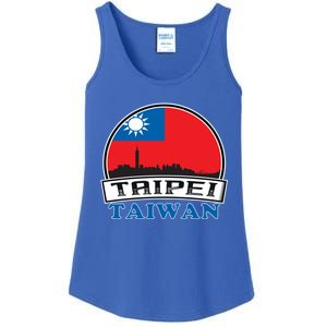 Taiwan Flag Taiwanese Taipei City Funny Cute Gift Ladies Essential Tank