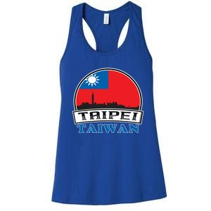 Taiwan Flag Taiwanese Taipei City Funny Cute Gift Women's Racerback Tank