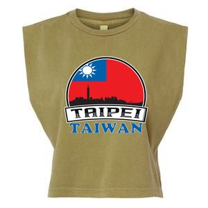 Taiwan Flag Taiwanese Taipei City Funny Cute Gift Garment-Dyed Women's Muscle Tee