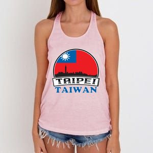 Taiwan Flag Taiwanese Taipei City Funny Cute Gift Women's Knotted Racerback Tank