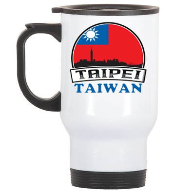 Taiwan Flag Taiwanese Taipei City Funny Cute Gift Stainless Steel Travel Mug