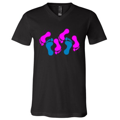 Threesome Feet V-Neck T-Shirt