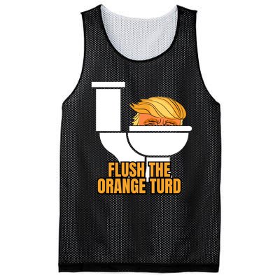 Trump Flush The Orange Turd Mesh Reversible Basketball Jersey Tank