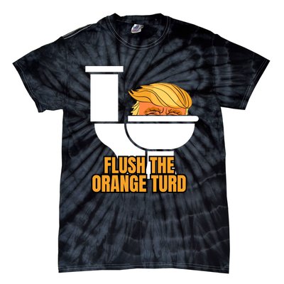 Trump Flush The Orange Turd Tie-Dye T-Shirt