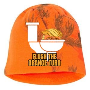 Trump Flush The Orange Turd Kati - Camo Knit Beanie