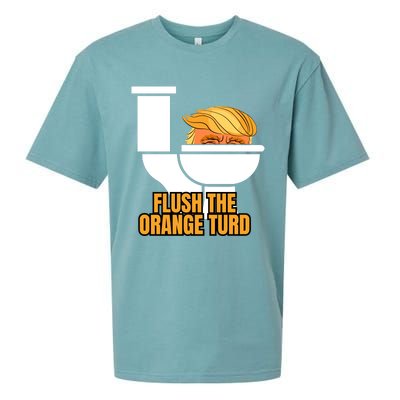 Trump Flush The Orange Turd Sueded Cloud Jersey T-Shirt