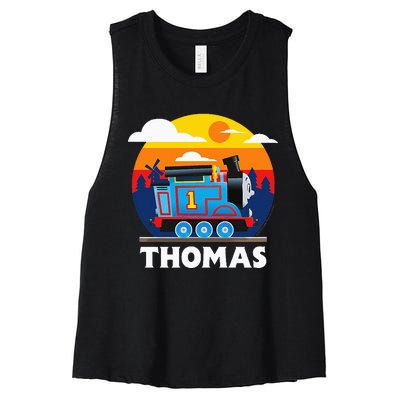 Thomas & Friends Thomas Round Sunset Women's Racerback Cropped Tank