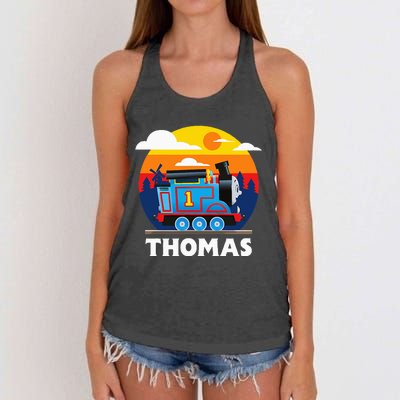 Thomas & Friends Thomas Round Sunset Women's Knotted Racerback Tank