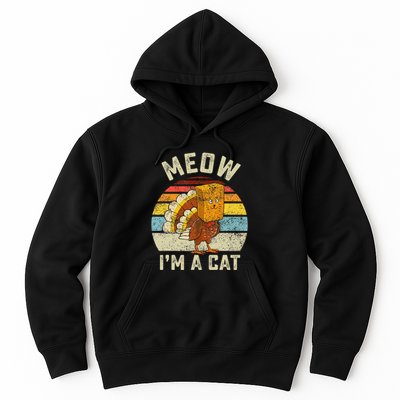 Thanksgiving Funny Turkey Fake Cat Retro Hoodie