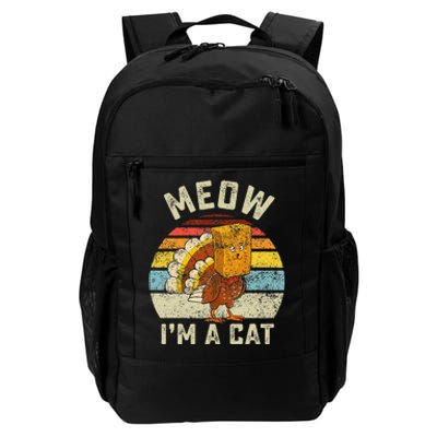 Thanksgiving Funny Turkey Fake Cat Retro Daily Commute Backpack