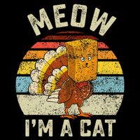 Thanksgiving Funny Turkey Fake Cat Retro 16 in Basic Backpack