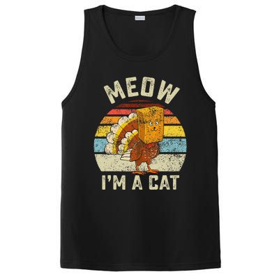 Thanksgiving Funny Turkey Fake Cat Retro PosiCharge Competitor Tank