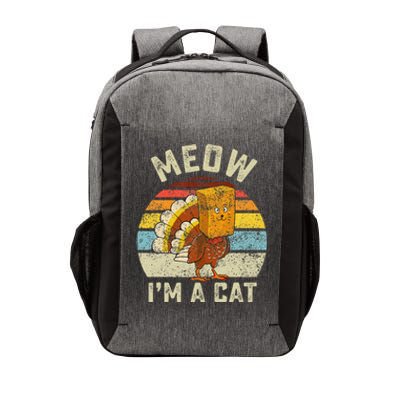 Thanksgiving Funny Turkey Fake Cat Retro Vector Backpack