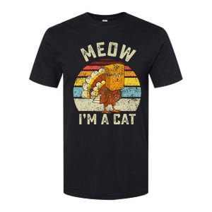 Thanksgiving Funny Turkey Fake Cat Retro Softstyle CVC T-Shirt