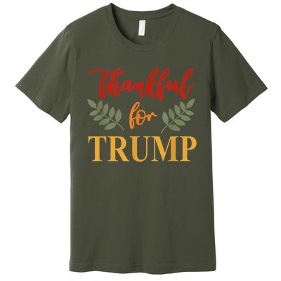 Thankful For Trump Funny Thanksgiving ProTrump Supporter Premium T-Shirt