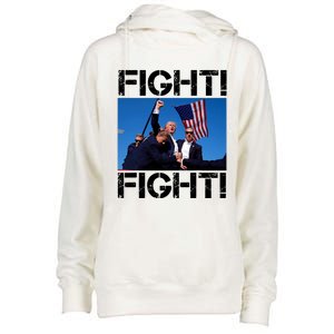 Trump Fight Trump Fighting Womens Funnel Neck Pullover Hood