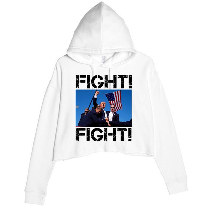 Trump Fight Trump Fighting Crop Fleece Hoodie