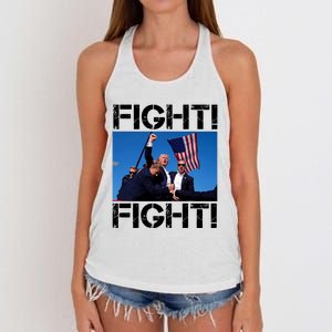 Trump Fight Trump Fighting Women's Knotted Racerback Tank