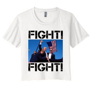 Trump Fight Trump Fighting Women's Crop Top Tee