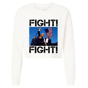 Trump Fight Trump Fighting Cropped Pullover Crew