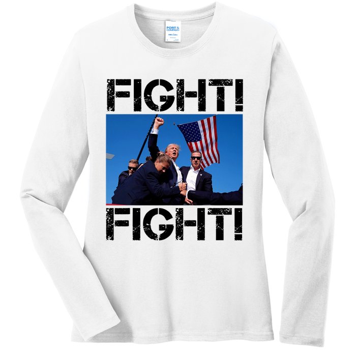 Trump Fight Trump Fighting Ladies Long Sleeve Shirt