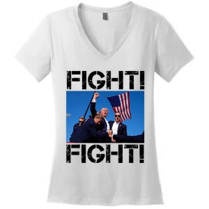 Trump Fight Trump Fighting Women's V-Neck T-Shirt