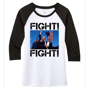 Trump Fight Trump Fighting Women's Tri-Blend 3/4-Sleeve Raglan Shirt