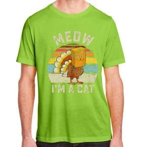 Thanksgiving Funny Turkey Fake Cat Retro Funny Funny Adult ChromaSoft Performance T-Shirt