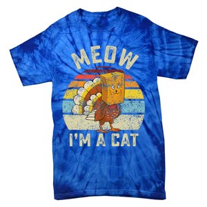 Thanksgiving Funny Turkey Fake Cat Retro Funny Funny Tie-Dye T-Shirt