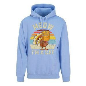 Thanksgiving Funny Turkey Fake Cat Retro Funny Funny Unisex Surf Hoodie