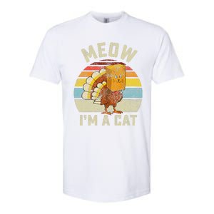 Thanksgiving Funny Turkey Fake Cat Retro Funny Funny Softstyle CVC T-Shirt