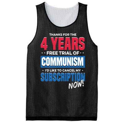 Thanks For The 4 Years Free Trial Of Communism Id Like To Cancel My Subscription Mesh Reversible Basketball Jersey Tank