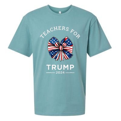 Teachers For Trump 2024 Us Presidential Election Campaign Sueded Cloud Jersey T-Shirt