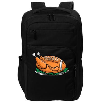 Turkey Football Thanksgiving Dinner Impact Tech Backpack