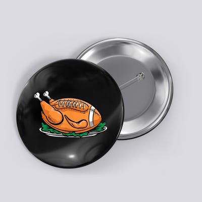 Turkey Football Thanksgiving Dinner Button