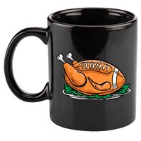 Turkey Football Thanksgiving Dinner 11oz C Handle Ceramic Mug