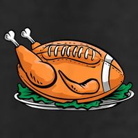 Turkey Football Thanksgiving Dinner 11oz C Handle Ceramic Mug