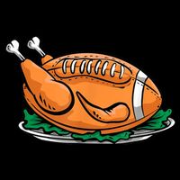 Turkey Football Thanksgiving Dinner Baby Bodysuit