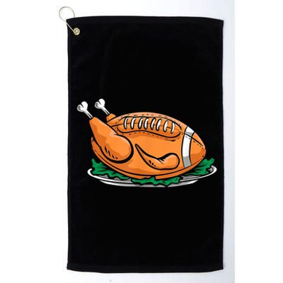 Turkey Football Thanksgiving Dinner Platinum Collection Golf Towel