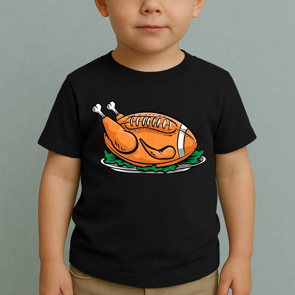Turkey Football Thanksgiving Dinner Toddler T-Shirt