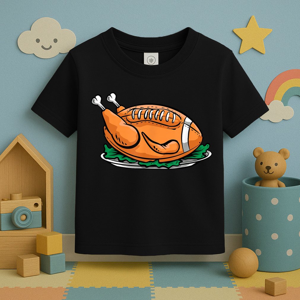Turkey Football Thanksgiving Dinner Toddler T-Shirt