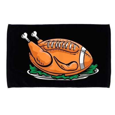 Turkey Football Thanksgiving Dinner Microfiber Hand Towel