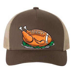 Turkey Football Thanksgiving Dinner Yupoong Adult 5-Panel Trucker Hat