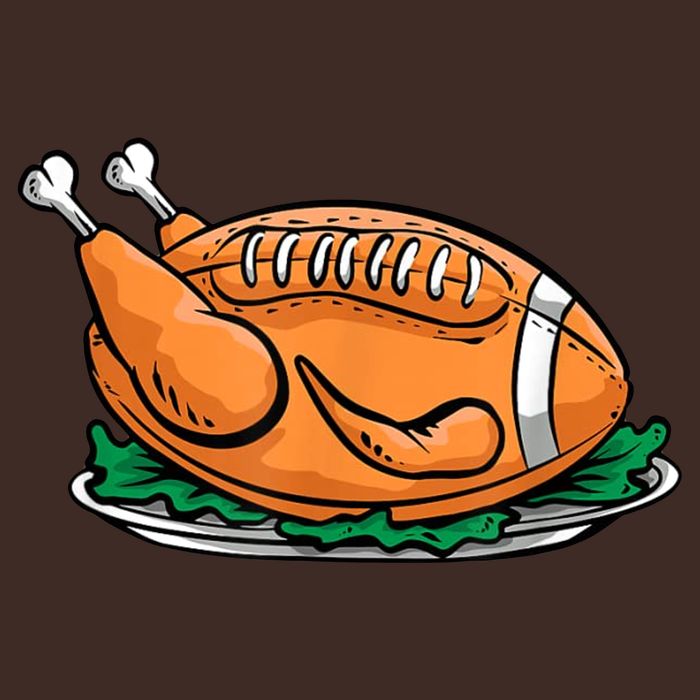 Turkey Football Thanksgiving Dinner Cooling Performance Crew T-Shirt