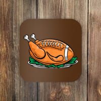 Turkey Football Thanksgiving Dinner Coaster