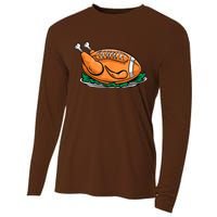 Turkey Football Thanksgiving Dinner Cooling Performance Long Sleeve Crew